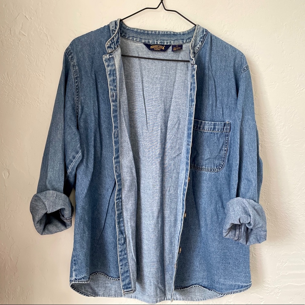 Vintage Shaver Lake Stonewashed Denim Button Up